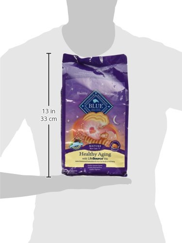 Blue Buffalo Tastefuls Mature Dry Cat Food for Adult Cats 7+, Made in the USA with Natural Ingredients, Chicken & Brown Rice Rec