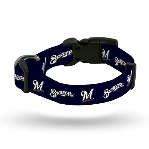 Rico Industries Mlb Milwaukee Brewers Pet Collarpet Collar Medium, Team Colors, Medium