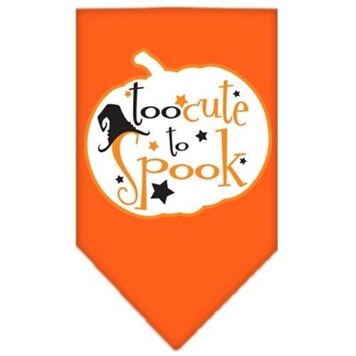 Mirage Pet Products 66-141 SMOR Too Cute to Spook Screen Orange Print Bandana, Small