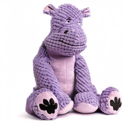 Fabdog Floppies Plush Dog Toy - Cute & Durable Squeaky Dog Toys - Best Squeak Toy For Puppies And All Breeds | Ideal Pet Gift| Large Hippo