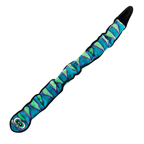 Outward Hound Invincibles Blue Snake Plush Dog Toy, Xl