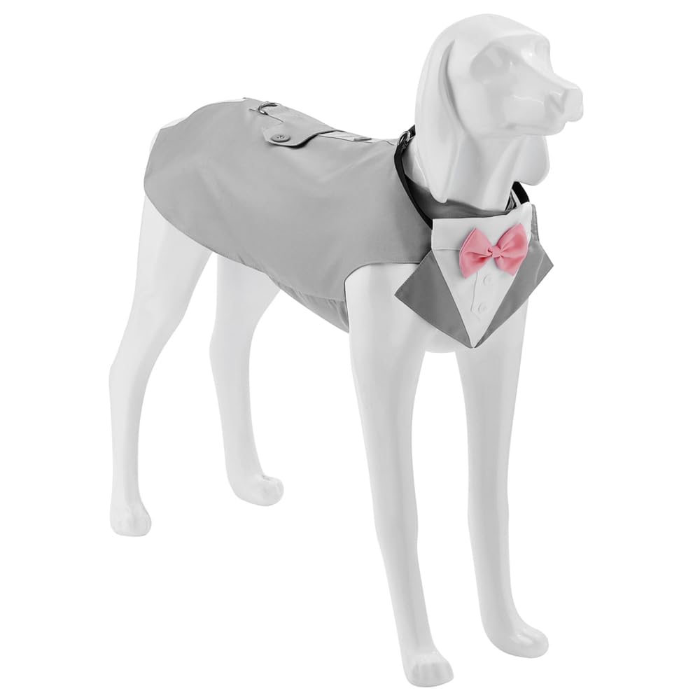 Bnibol Tuxedo Dog Collar For Wedding Engagement And Birthday, Formal Dog Bandana Collar Costume With Bow Tie And Adjustable Buck