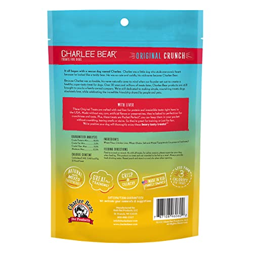 Charlee Bear Dog Treat, 6-Ounce, Liver