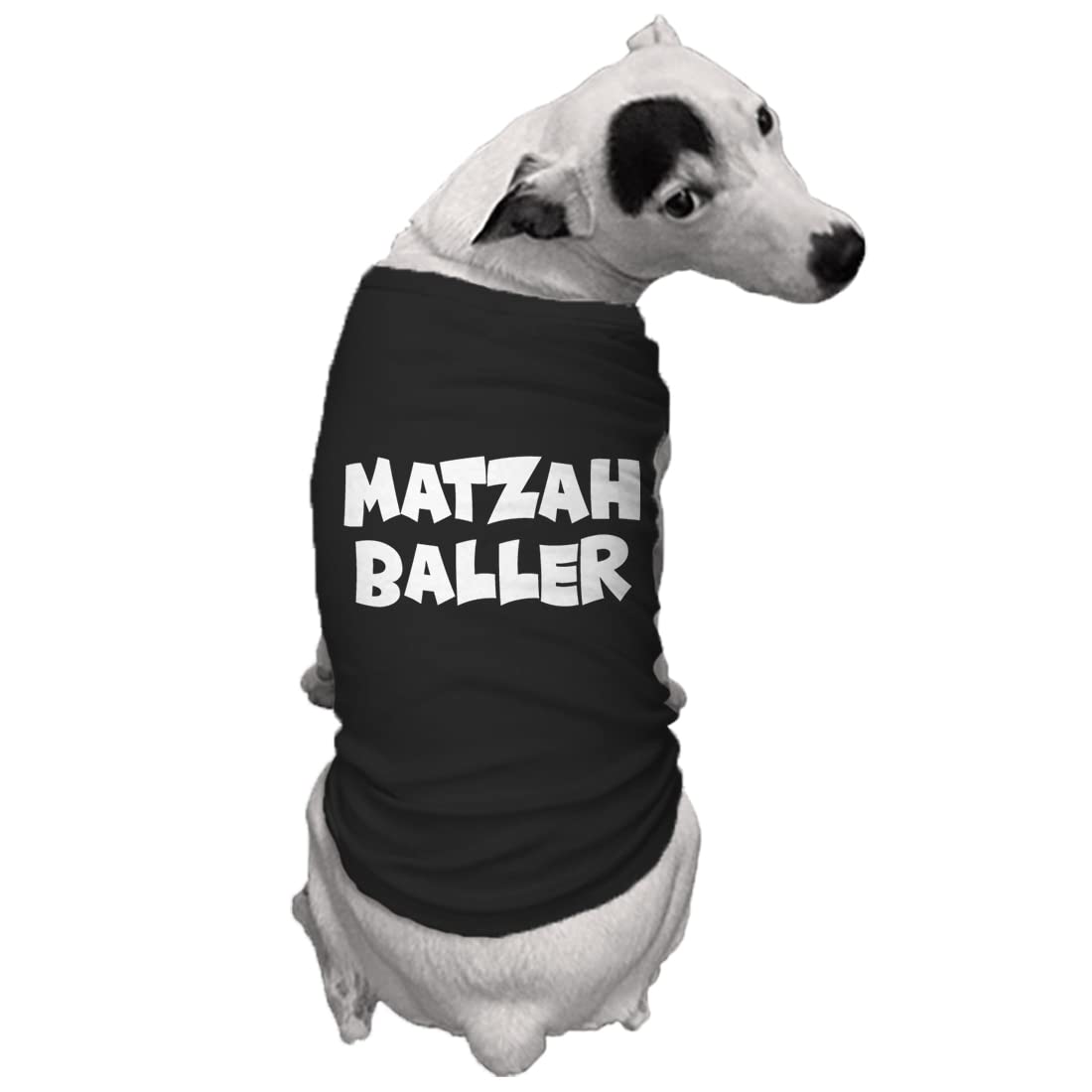 Matzah Baller - Matzo Hanukkah Passover Seder Dog Shirt (Black, 2X-Large)