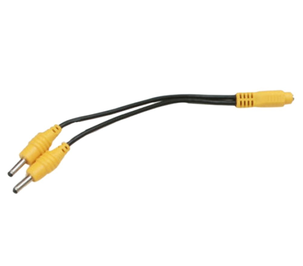 Splitter for Dog Charging Collar and Remote Simultaneously Compatible Models: Black 5mm Female and 2 Yellow 3mm Male