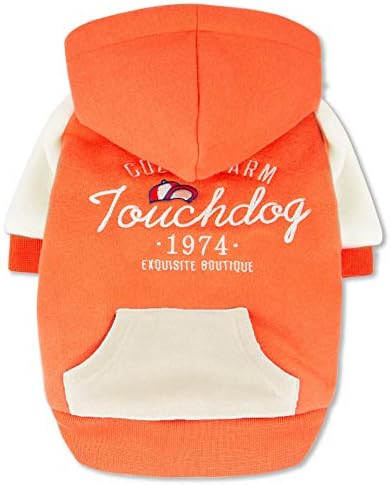 Touchdog Heritage Softcotton Fashion Dog Hoodie  Xlarge/Orange