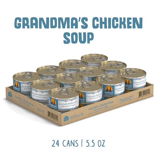 Weruva Classic Dog Food, Grandmas Chicken Soup with Chicken Breast & Veggies, 5.5oz Can (Pack of 24)