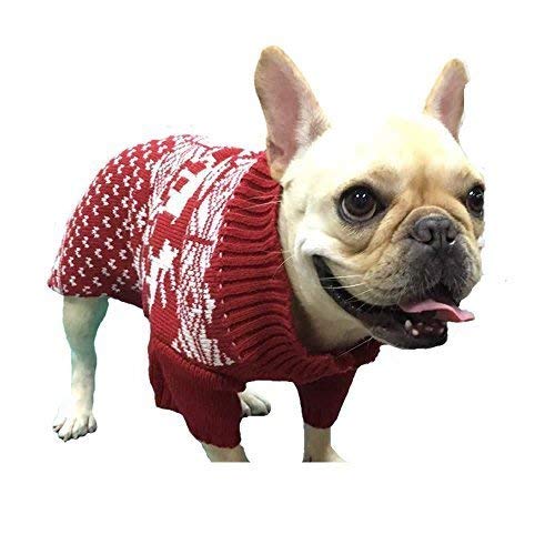 Red Reindeer Christmas Dog Sweater, Knit Winter Holiday Festive Pet Dog Christmas Sweaters For Large Dogs, Xx-Large (Xxl) Size 23' Back