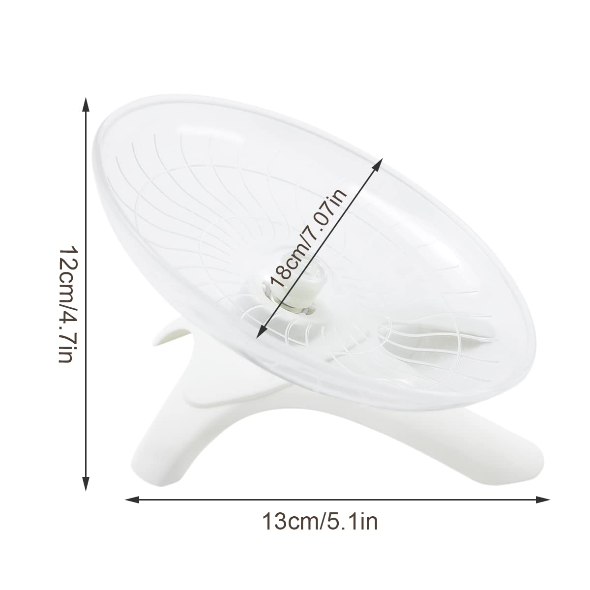 Hamster Wheel Hamster Flying Saucer Silent Exercise Wheel Running Wheel For Dwarf Hamsters Gerbil Mice Small Animals (White)