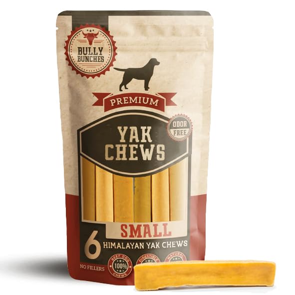Bully Bunches Small Authentic Yak Cheese Himalayan Chews for Small Dogs & Puppies - All Natural Dog Treat Dental Chews, Made wit