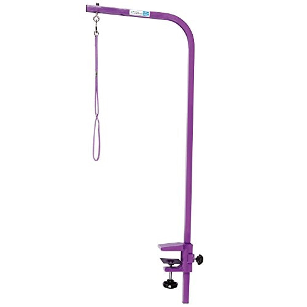 Master Equipment Powder Coated Steel Grooming Arm With Clamp (36' Adjustable Arm) And Dog Grooming Loop, Purple