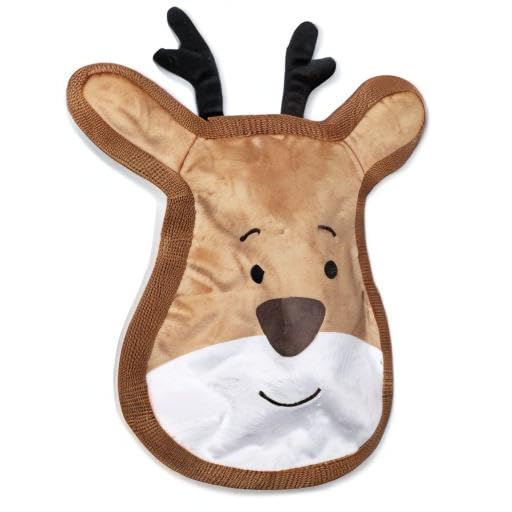 Fringe Studio Plush Dog Toy, Reindeer Face (729027)