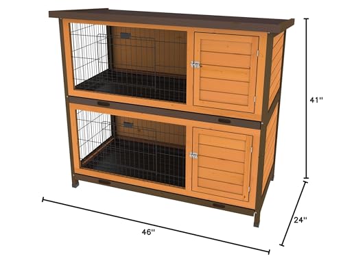 Ware Manufacturing Premium Plus Double Decker Hutch for Rabbits and Small Pets