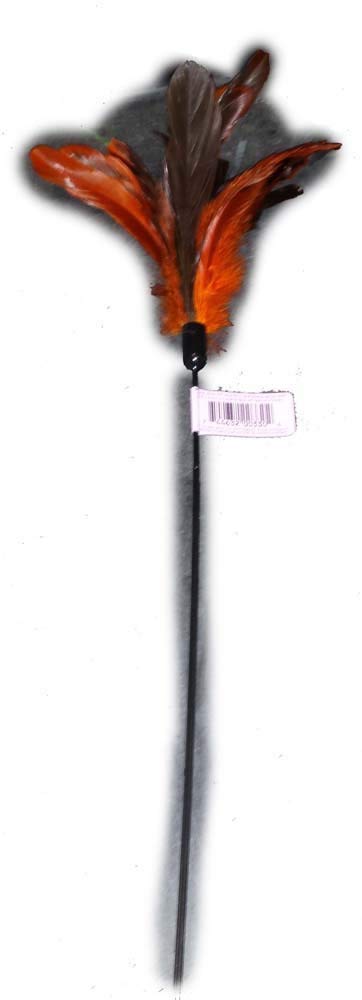 Cats Claw Teaser Small Fluffy Feathers, Approx 24 In. W/Mylar