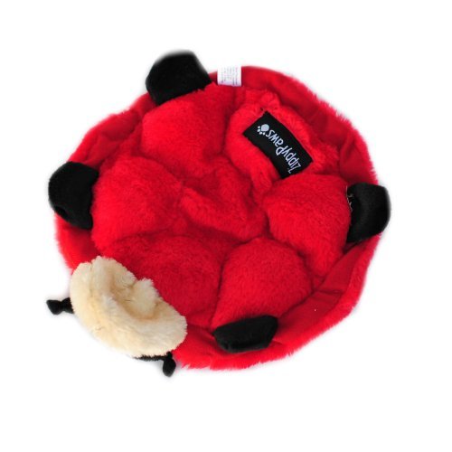 Zippypaws - Crawlers, 6-Squeaker Plush Dog Toy - Betsey The Ladybug