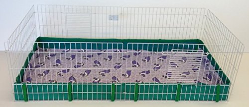 Washable Fleece Cage Liner, Pad, Bedding For Midwest Guinea Habitat - Replaces Shavings (Royal Pig/Purple)