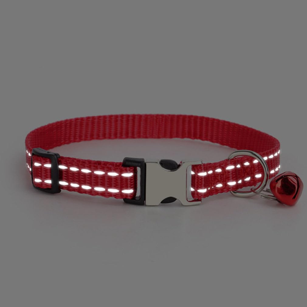 Puppy Collar With Bell, Reflective Nylon Metal Buckle Cat Collar With Bells For Xxs Xs Tiny Pet Little Dogs Girl Kitten Female S