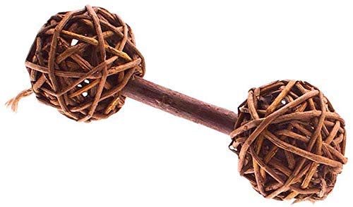 Ware Natural Woven Willow Small Pet Barbell Chew, Small (5 Pack)