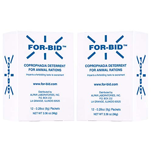 For-Bid for Dogs and Cats | Stool Eating & Coprophagia Deterrent | Dog & Cat Food Powder Additive to Prevent Dogs from Eating Po