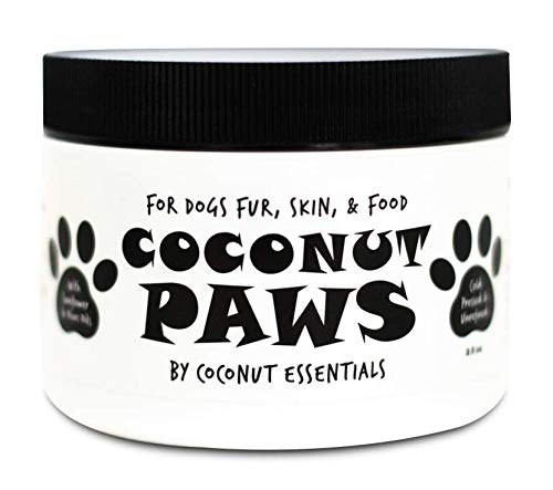 Organic Coconut Paws Oil for Dogs: Skin, Hair, Ears, Teeth, & Nails  ColdPressed Coconut, Olive & Sunflower Oils  8 fl oz