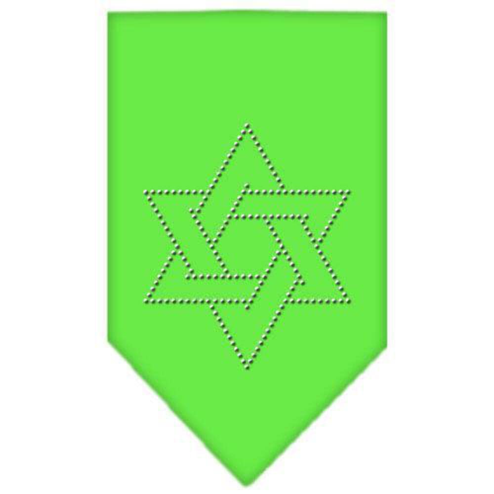 Mirage Pet Products Star of David Rhinestone Bandana, Large, White