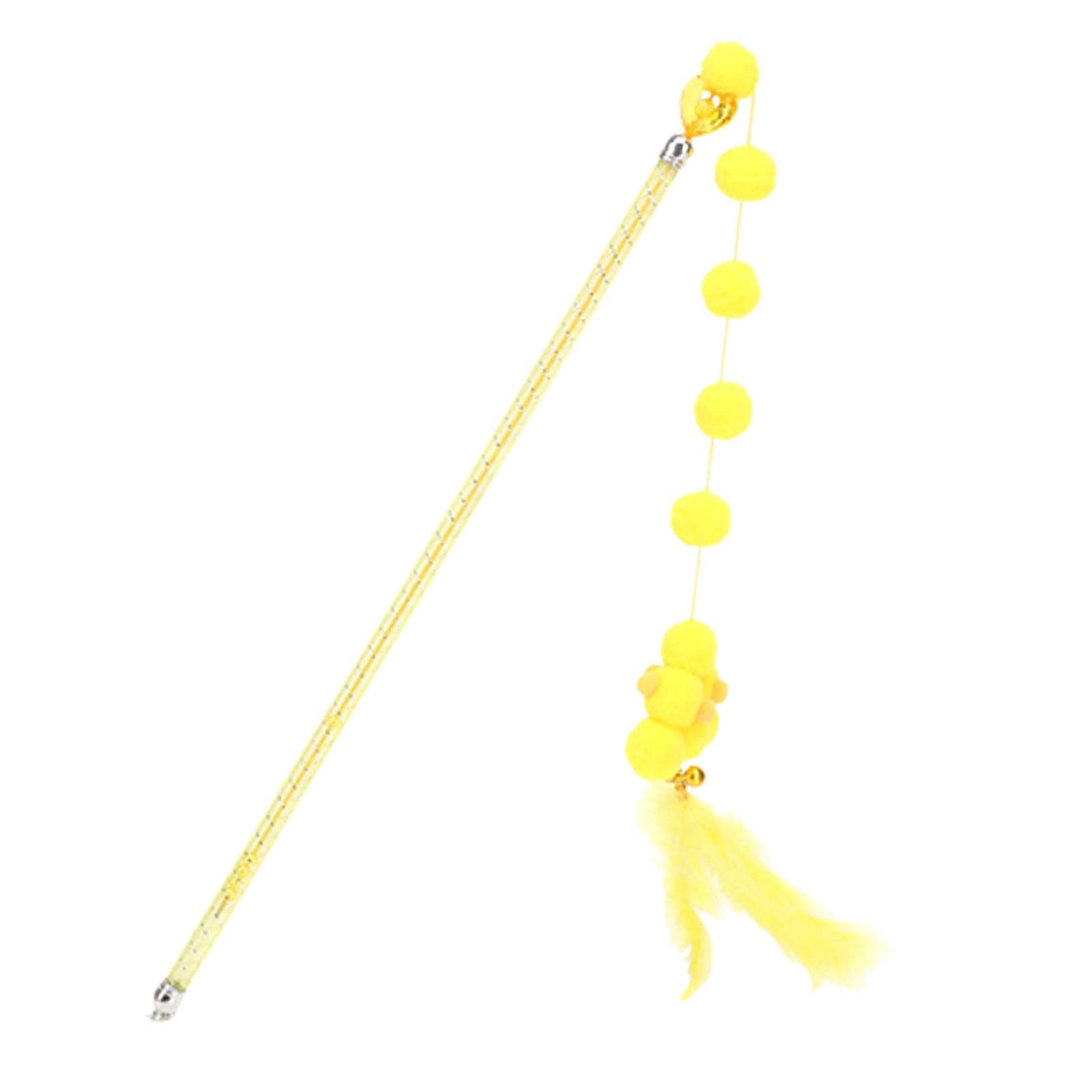 Loom Tree Cat Teaser Interactive Toy Exercising Iq Improving Funny Teasing Wand Yellow | Toys | Cat Supplies