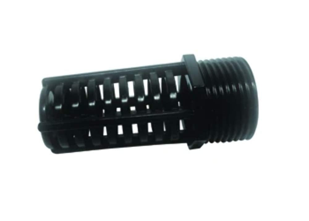 Lifegard Aquatics Threaded Suction Overflow Strainer For Fish Aquariums - High-Impact Resistant Black Pvc - Space Saver Strainer
