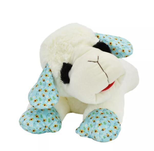Multipet Jumbo Blue Bee Lamb Chop Plush Dog Toy - 24''