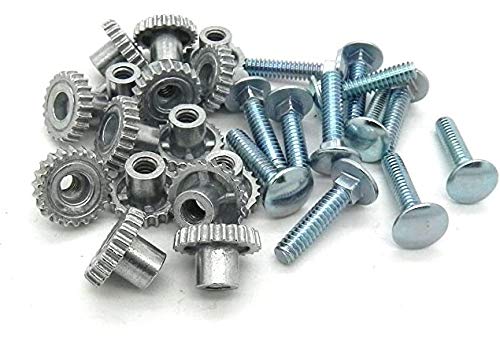 Pet Carrier Dog Kennel Metal Fasteners Nuts Bolts Replacements (7/8' Short Bolts, 20 Pack)