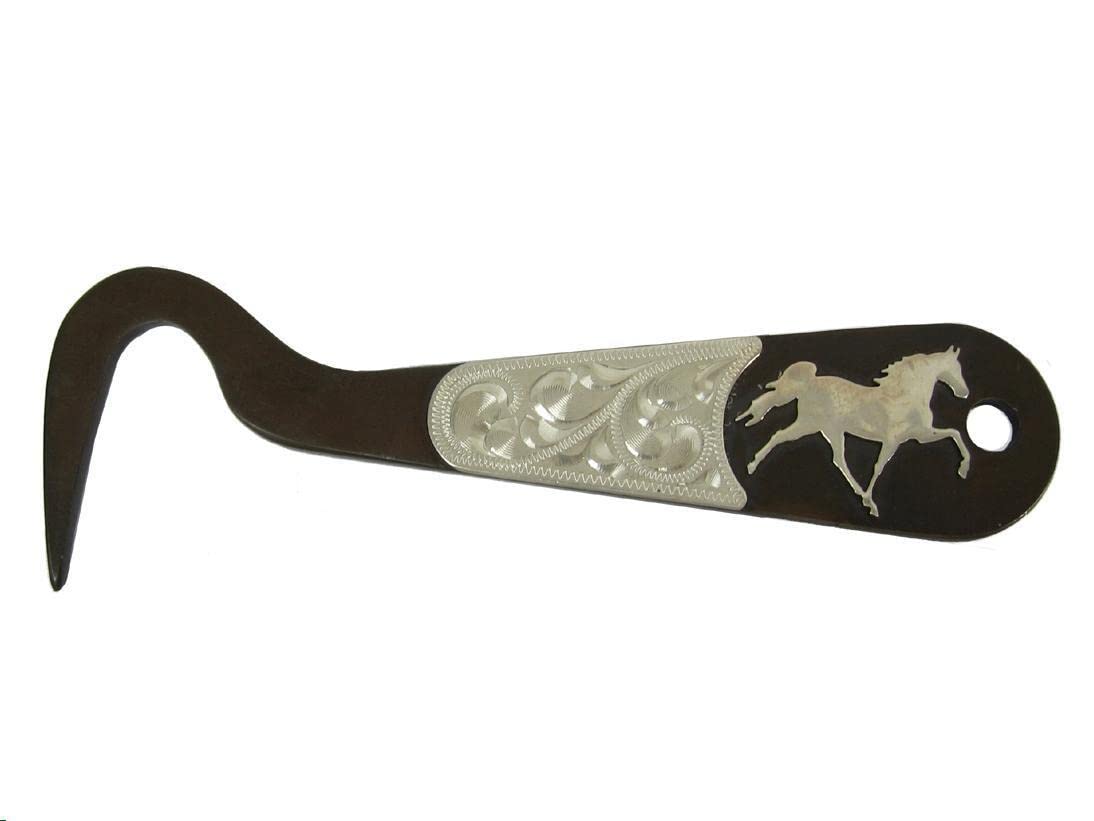 Aj Tack Antique Brown Steel Hoof Pick Praying Cowboy Kneeling Horse