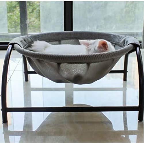 Junspow Cat Bed Dog/Pet Hammock Bed Free-Standing Sleeping Bed Pet Supplies Whole Wash Stable & Breathable Easy Assembly Indoors Outdoors, 17.7 In X 15.5 In X 9.1 In