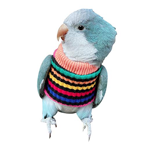 Hezhuo Parrot Bird Supplies, Light Flying Clothes, Warm And Comfortable, Tiger Skin, Green Cheek Parrot, Little Sun Parrot, Monk Parrot, Starling, Mynah, Senegal Parrot, Mini Macaw Sweater (S)