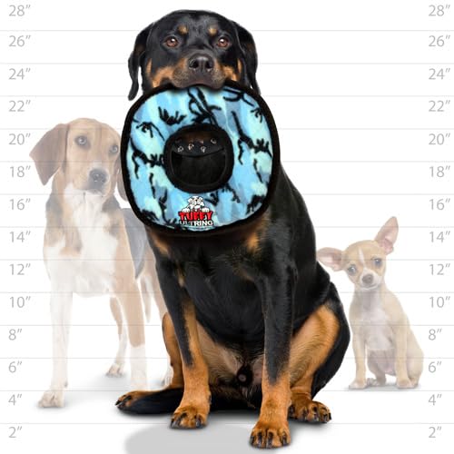 Tuffy Ultimate Ring, Durable Dog Toy (Regular, Camo Blue)
