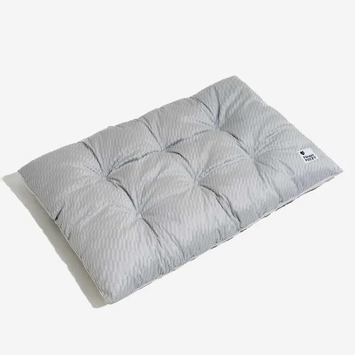 Funny Fuzzy 2 In 1 Dog Bed Crate Pad Mat, Washable Reversible Floor Sleeping Mats,Fluffy Kennel Pad For Medium Sized Dog,Indoor 