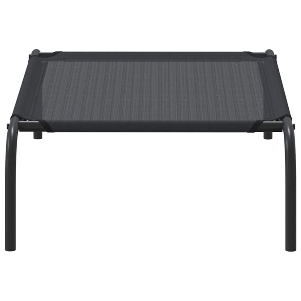 vidaXL Elevated Dog Bed Black S Textilene, 170661