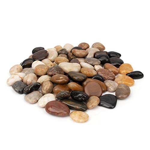 [18 Pounds] Pebbles Aquarium Gravel River Rock, Natural Polished Decorative Gravel,Garden Ornamental River Pebbles Rocks, Mixed