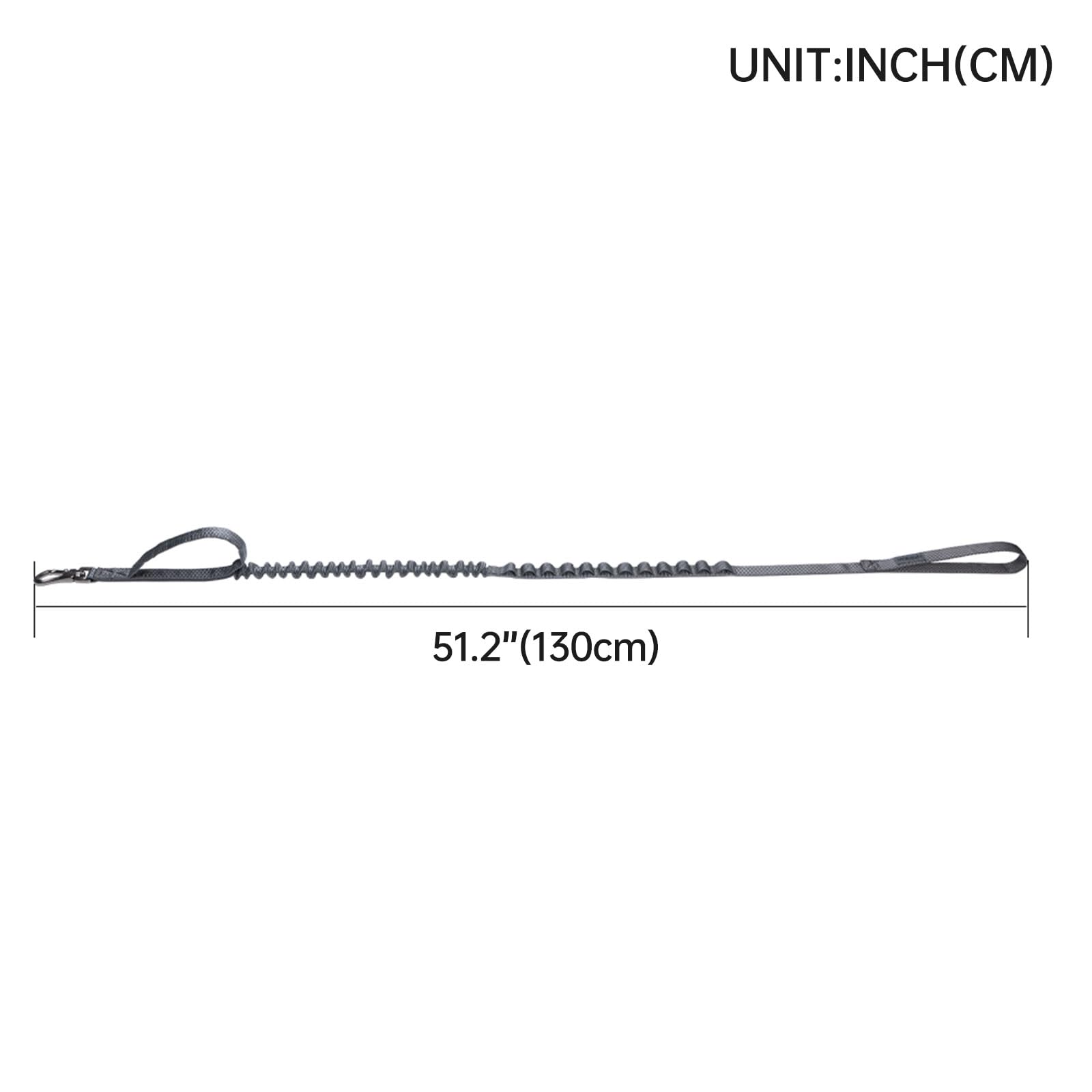 Excellent Elite Spanker Tactical Bungee Dog Leash Military Adjustable Dog Leash Quick Release Elastic Leads Rope With 2 Control Handle(Grey