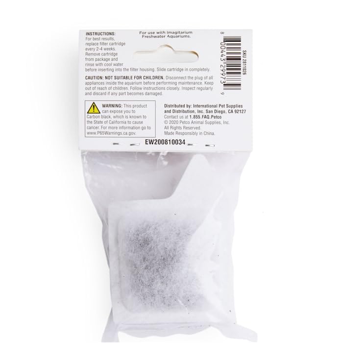 imagitarium Petco Brand Replacement H Mini Filter Cartridges, Pack of 3 for 3 GM Aquariums