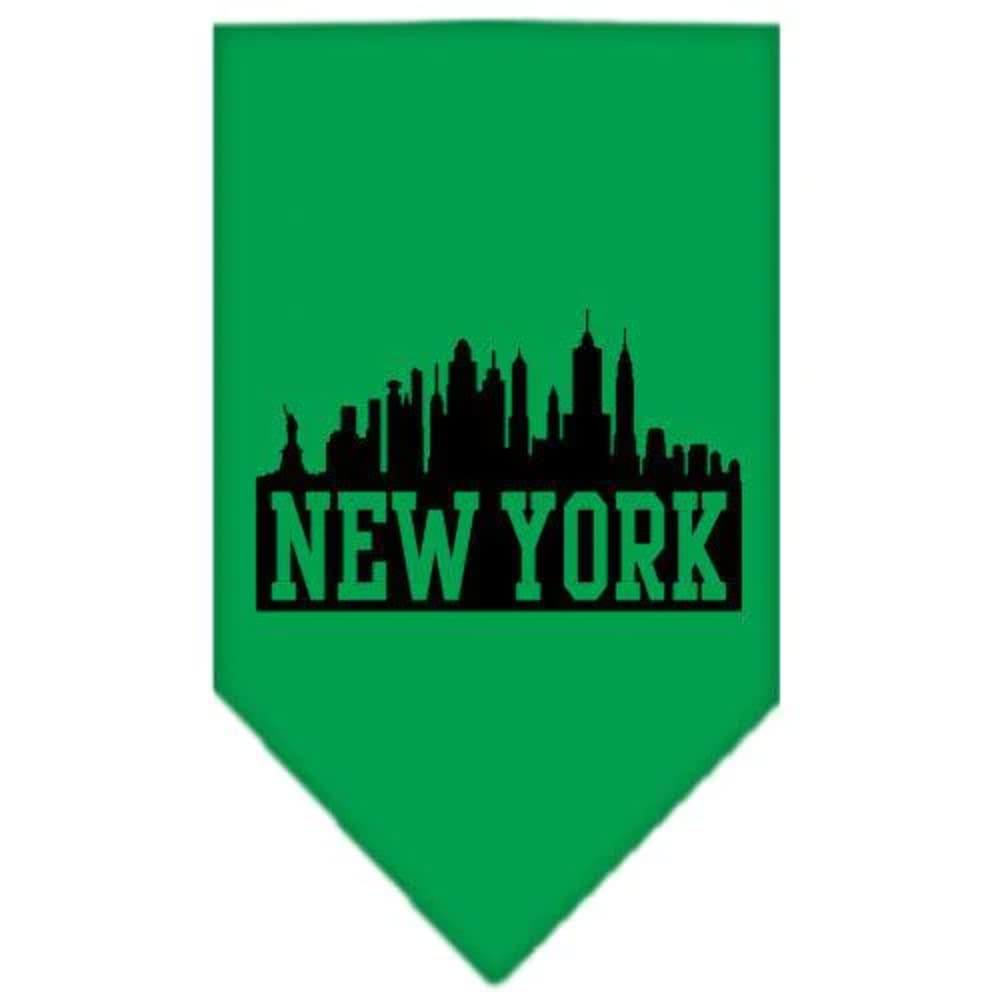 Mirage Pet Products New York Skyline Screen Print Bandana, Large, Turquoise