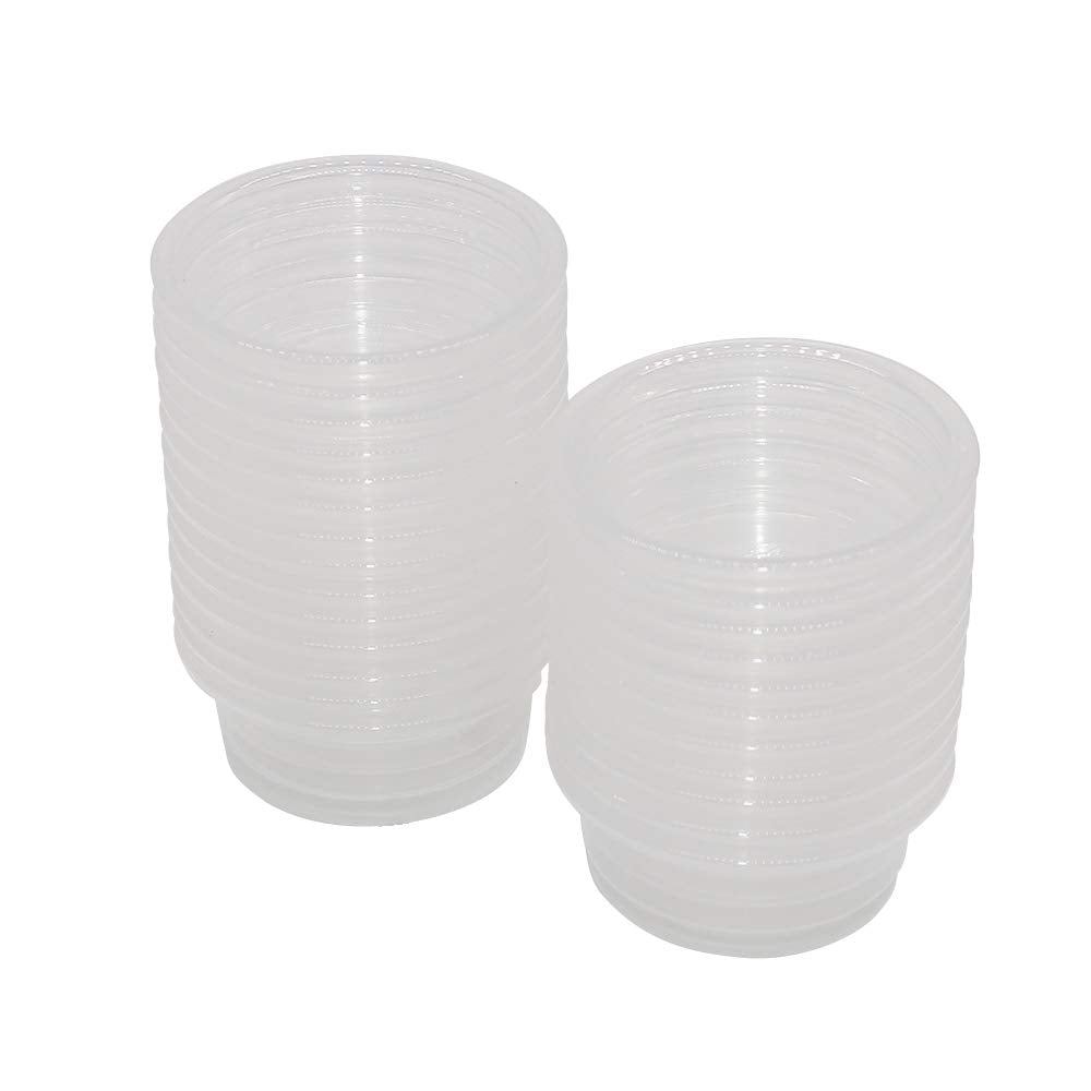 Slson Small Gecko Food And Water Cups 100 Ct Plastic Feeder Cups For Reptile Feeding Bowls For Crested Gecko Lizard And Other Small Pet, 0.5 Oz