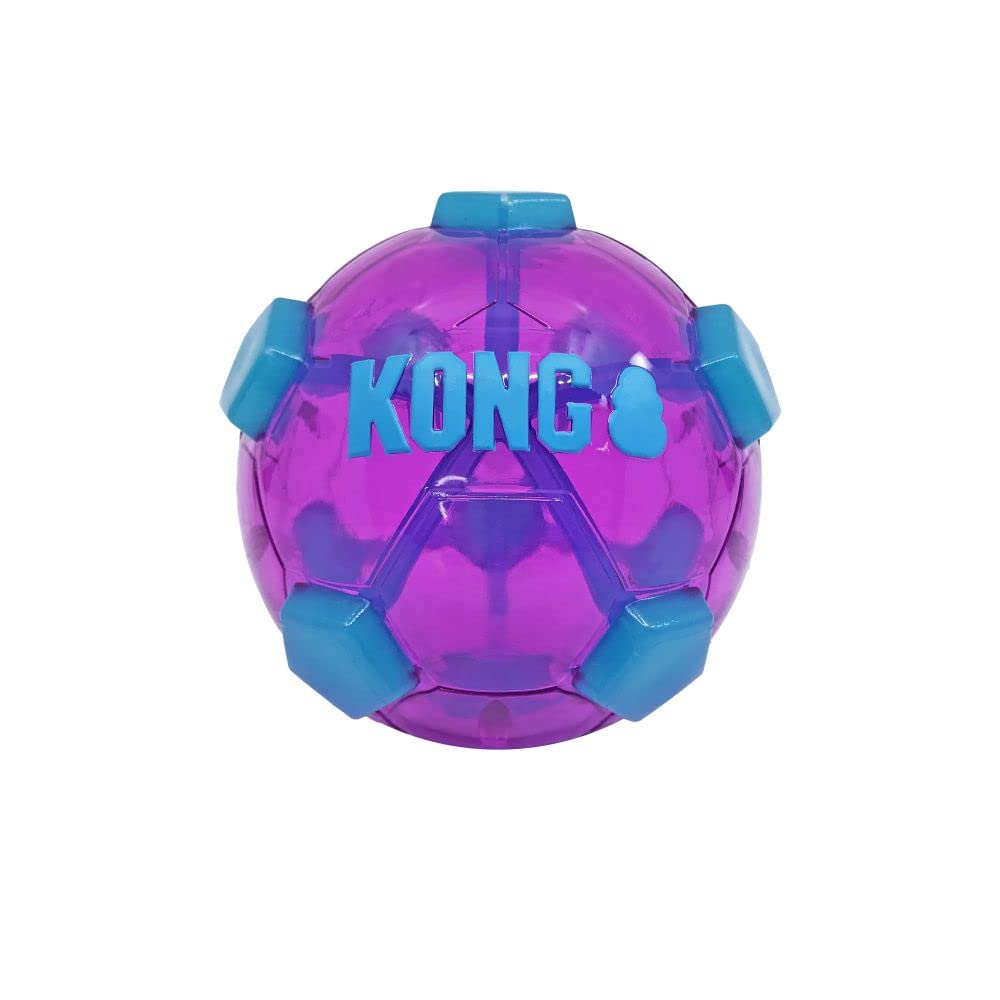 Kong Wrapz Sport Soccer Ball Dog Toy, Medium, Purple/Blue