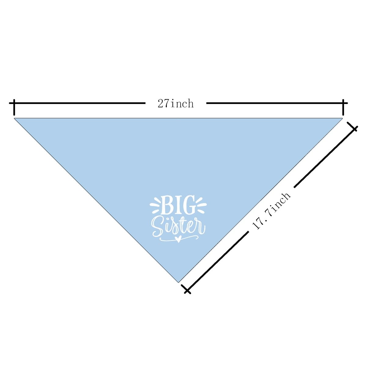 Big Sister Dog Bandana, Light Blue Pet Scarf Accessories, Pet Triangle Scarf, Dog Bandana For Small Medium Dogs, Baby Announceme
