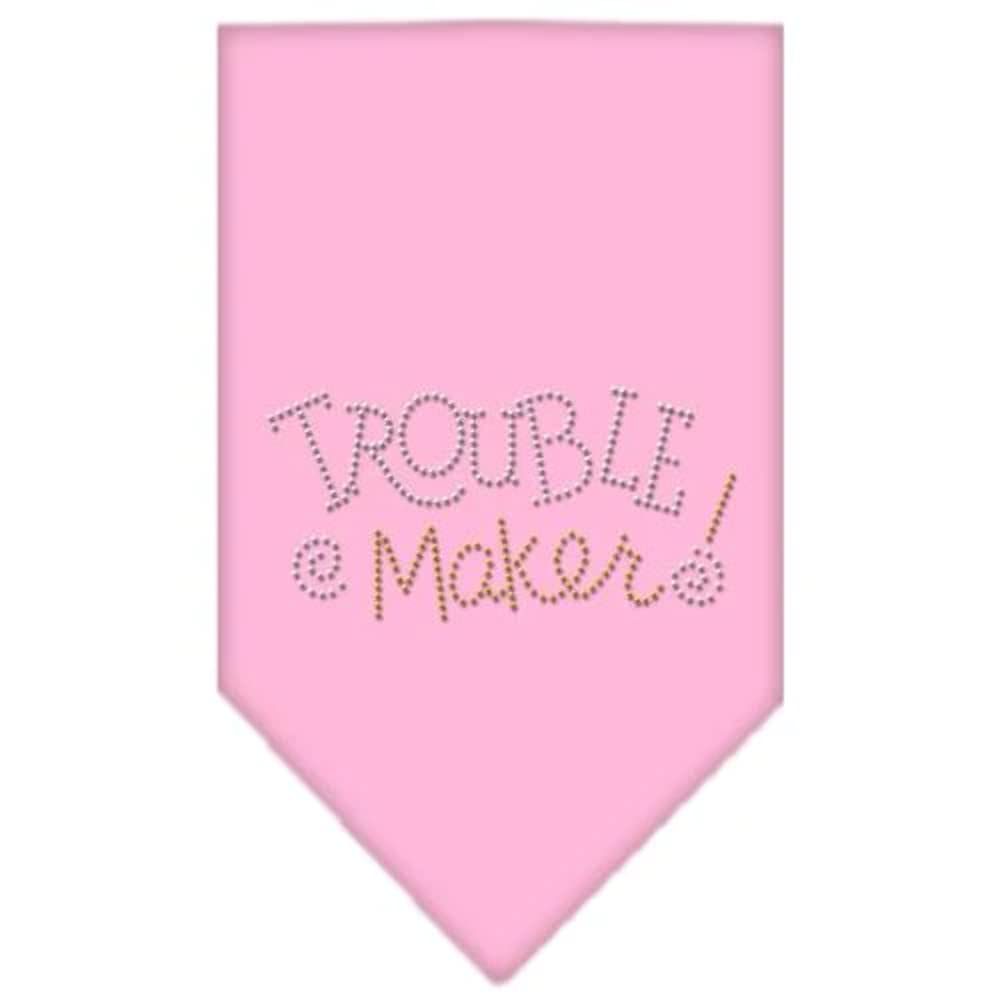 Mirage Pet Products Trouble Maker Rhinestone Bandana, Small, White