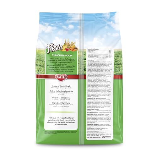 Kaytee Fiesta Pet Chinchilla Food, 2.5 Pound