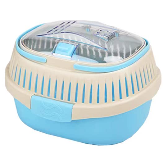 Kameiou Sky Blue Travel Small Animal Hamster Hedgehog Guinea Pig Cage Carrier For Hamster Hedgehog Ferret Guinea Pig Carrier Tra