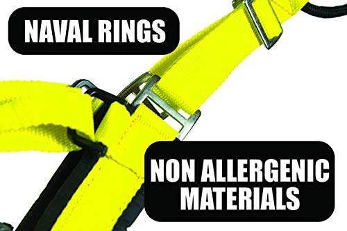 Neewa Adjustable Sled Pro Harness (Large, Yellow), Dog Harness Large Breed, Dog Pulling Harness, Giant Dog Harness, Sled Harness For Pulling, Great For Dog Joring