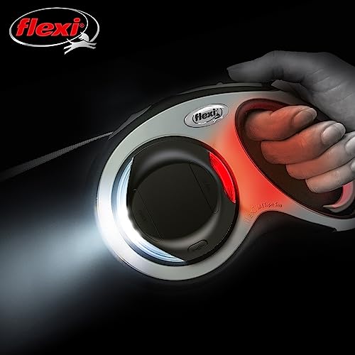 FLEXI LED Lighting System For Flexi Retractable Leashes With Rechargeable Batteries - Splashproof - Black