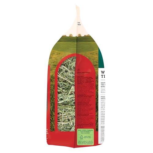 Oxbow Animal Health Western Timothy Hay - All Natural Hay for Rabbits, Guinea Pigs, Chinchillas, Hamsters & Gerbils - 15 oz.