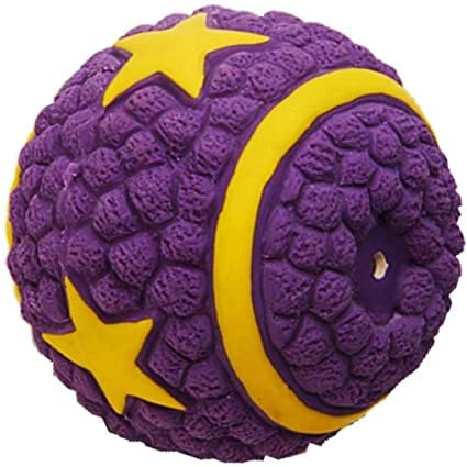 Dog Trust NonToxic Soft Latex Interactive Training Fetch And Play Squeaky Bouncing And Floating Star Ball Chew Toy For Puppies 