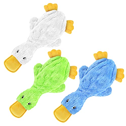 Best Pet Supplies Crinkle Dog Toy For Small, Medium, And Large Breeds, Cute No Stuffing Duck With Soft Squeaker, Fun For Indoor 